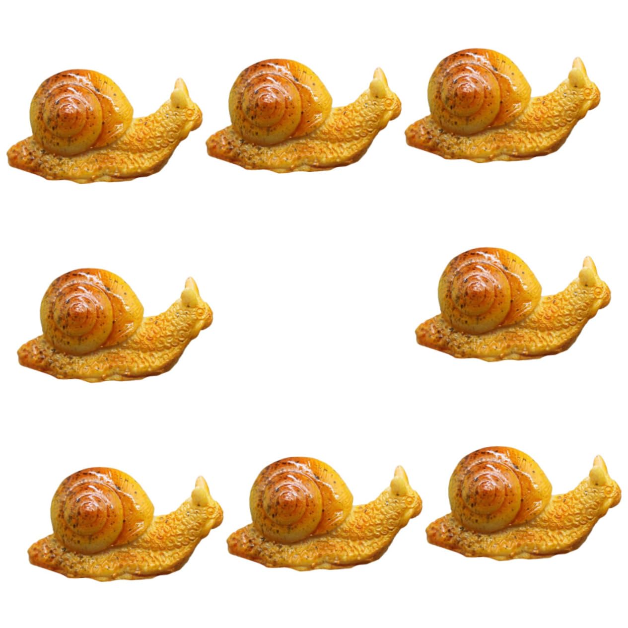 MAGICLULU Snail Figurine 8Pcs Model trinkets flowerpot micro landscape decors Small snail decorate sculpture resin garden snail decor snail for garden miniature crafts mini Succulents