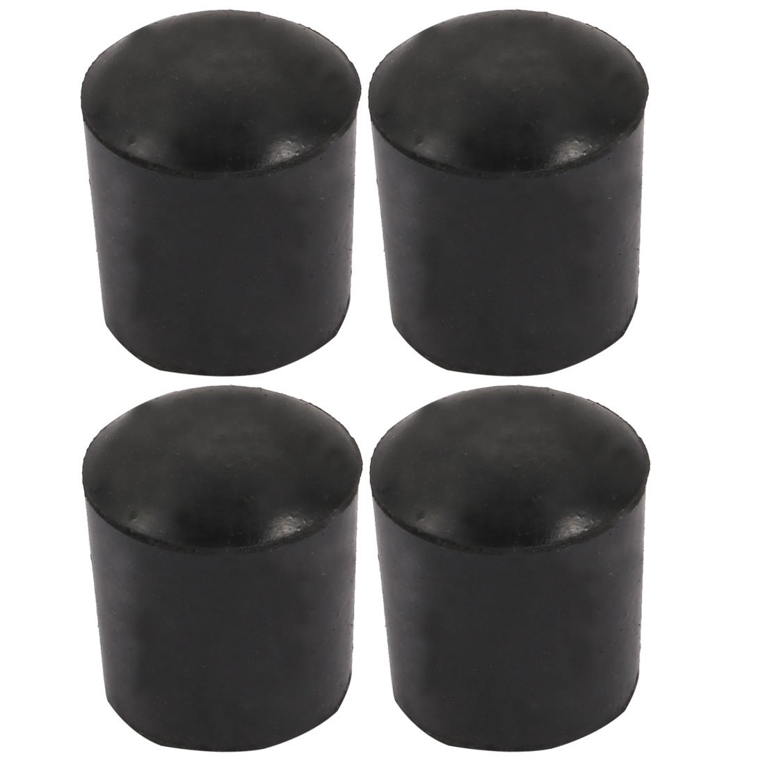 sourcingmap 4Pcs Furniture Table Chair Round Rubber Leg Tip Cap 17mm Inner Diameter
