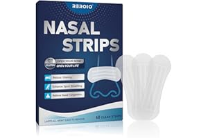 REROIO Nasal Strips for Snoring – Comfortable Nose Strips for Breathing,Anti Snoring Devices,Drug-Free Snoring Solution for Better Airflow & Restful Sleep