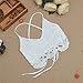 ROPALIA Women Crochet Lace Bralette Knit Bra Boho Beach Bikini Halter Tank Top
