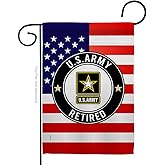 United State Army Retired Garden Flag - Armed Forces Rangers American Military Veteran Retire - House Decoration Banner Small Yard Gift Double-Sided Made In USA 13 X 18.5