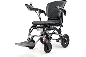 Electric Wheelchair for Adults & Seniors - Lightweight Foldable Power Wheelchair | 13 Miles Long Range, All-Terrain Tires, 10