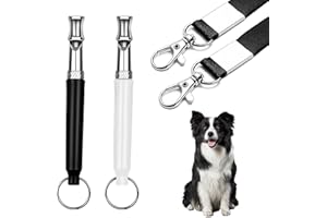 Glirops Dog Whistle - Professional Recall Dog Training Whistles,2 Pcs Adjustable Silent Dog Whistle with Lanyard,Dog Whistle to Stop Barking Neighbors Dog