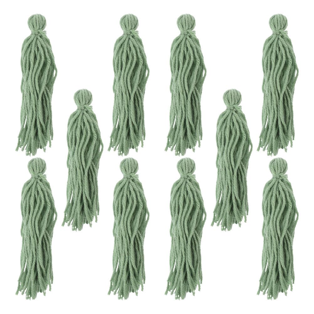 Toddmomy 10pcs Floating Fish Breeding Mops, Green Woolen Yarn Aquarium Grass for Egg Laying Baby Fish Hideout Decorative Aquarium Grass