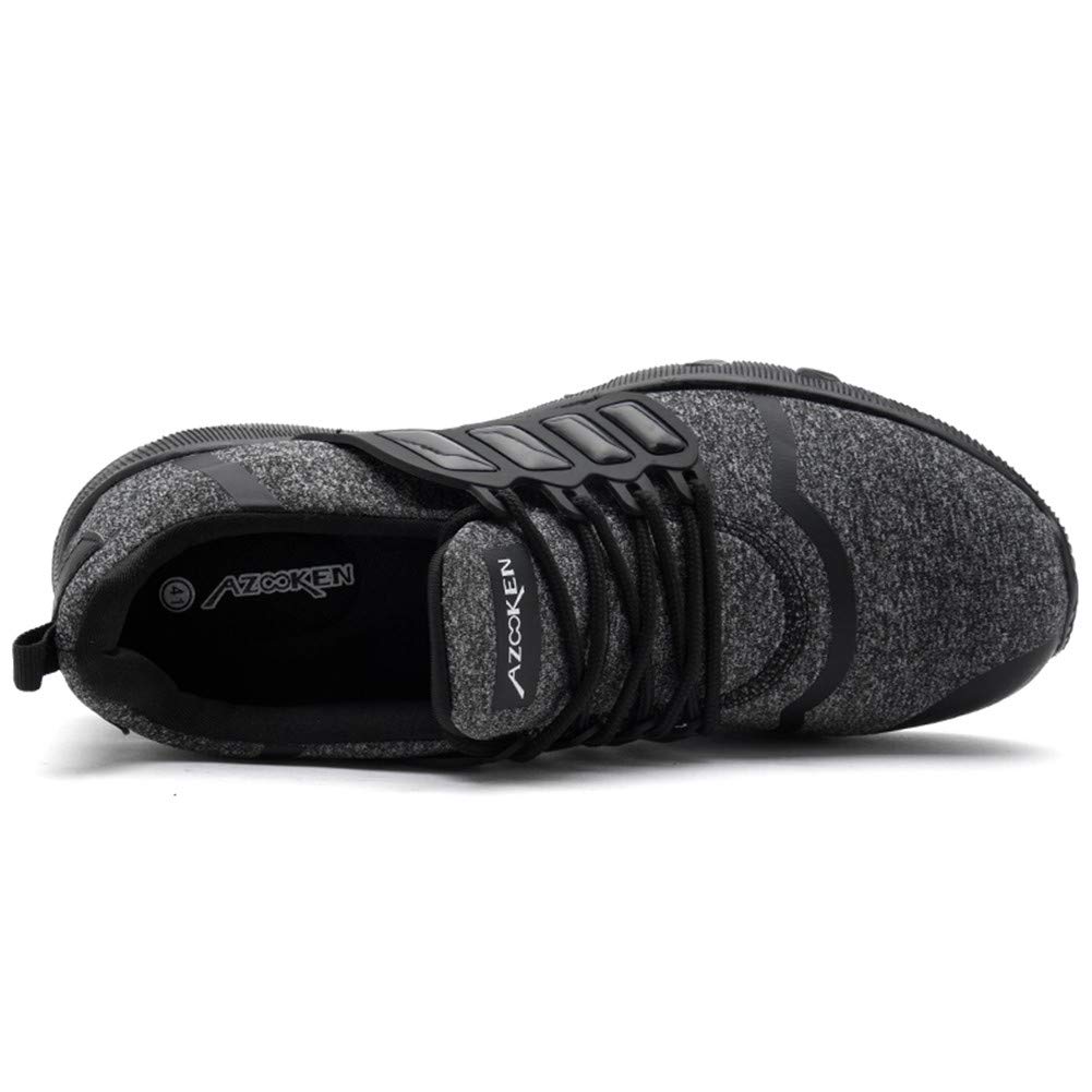 AZOOKEN Herren Damen Laufschuhe Atmungsaktiv Sportschuhe Sneaker Running Walkingschuhe Shoes (6918-black43)