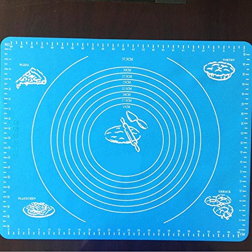 Daiweis Extra Large Silicone Baking Mat for Pastry Rolling with Measurements Pastry Rolling Mat, Reusable Non-Stick Silicone Baking Mat(Present scraper)