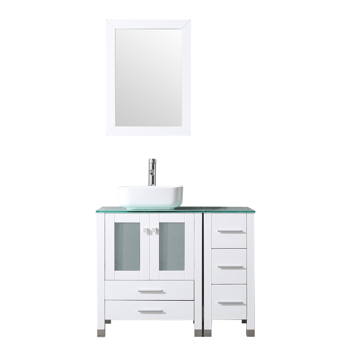 Walcut White 36 Bathroom Vanity And Sink Combo Bath Vanities Wood Walcut White 36 Bathroom Vanity And Sink Combo Bath Vanities Wood