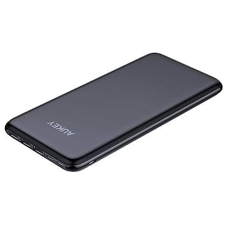AUKEY USB C Powerbank 20000mAh, Externer Akku Slim mit 4 Ausgängen & 3 Eingängen für iPhone XS/XS Max/ 8/ Plus/ 7/ 6s, Samsun