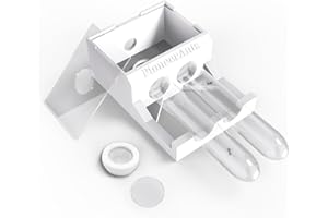 PioneerAnts Ant Nest with 2 Test Tubes - Transparent Farm for Adults 3D Printed Test Tube Nest Workshop Castle Garden for Live and Queen (White)