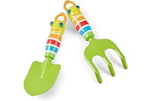 Melissa & Doug Sunny Patch Giddy Buggy Cultivator and Trowel Set, 2-Piece Children’s Metal Gardening Tools
