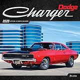 Dodge Charger 2020 12 x 12 Inch Monthly Square Wall Calendar with Foil Stamped Cover by Plato, Ameri by 