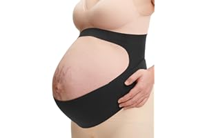 Momcozy Pregnancy Belly Band, CozySupport Ergonest Maternity Belly Band, Invisible Pregnancy Belt for Back, Abdomen, Waist, B