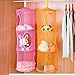 OrangeTag Hanging Mesh Space Saver Bags Organizer 3 Compartments Toy Storage Basket for Kids Room organization mesh hanging bag 2 Pcs Set , Random Colors