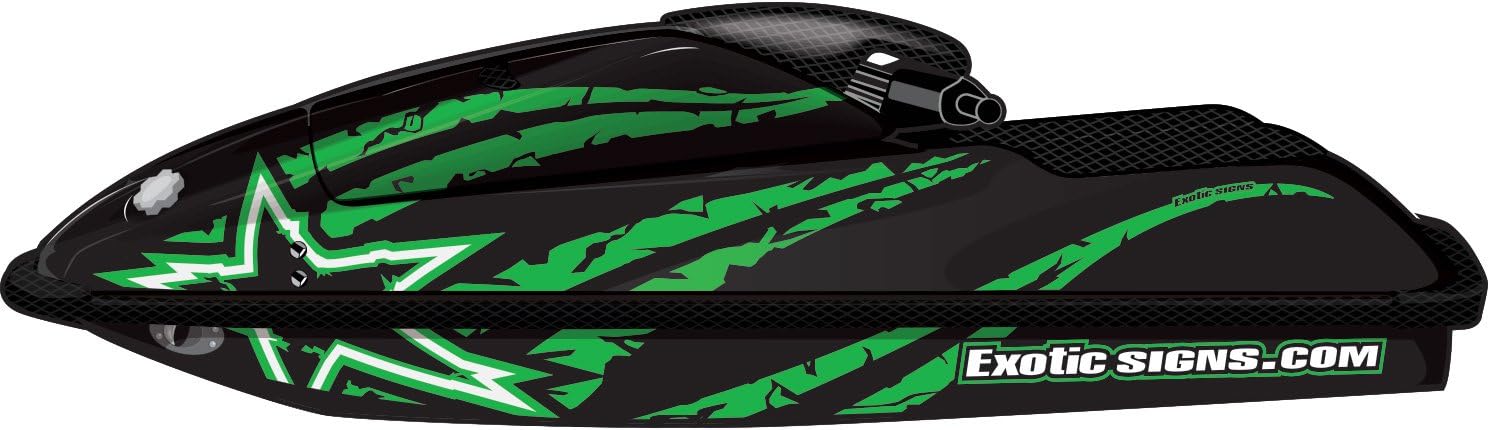 Exotic Signs Yamaha Freestyle SuperJet Graphic Kit - EY0009FSJ (068 Grass Green / 010 White)