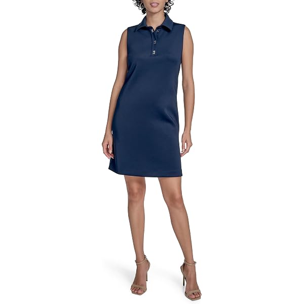 vince ribbed polo dress Ribbed-knit cotton-blend polo dress in blue - Vince