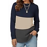 AURUZA Sweatshirt for Women Long Sleeve Crewneck Sweatshirt Women Causal Loose Fit Pullover Tunic Top Fall Clothes Shirts