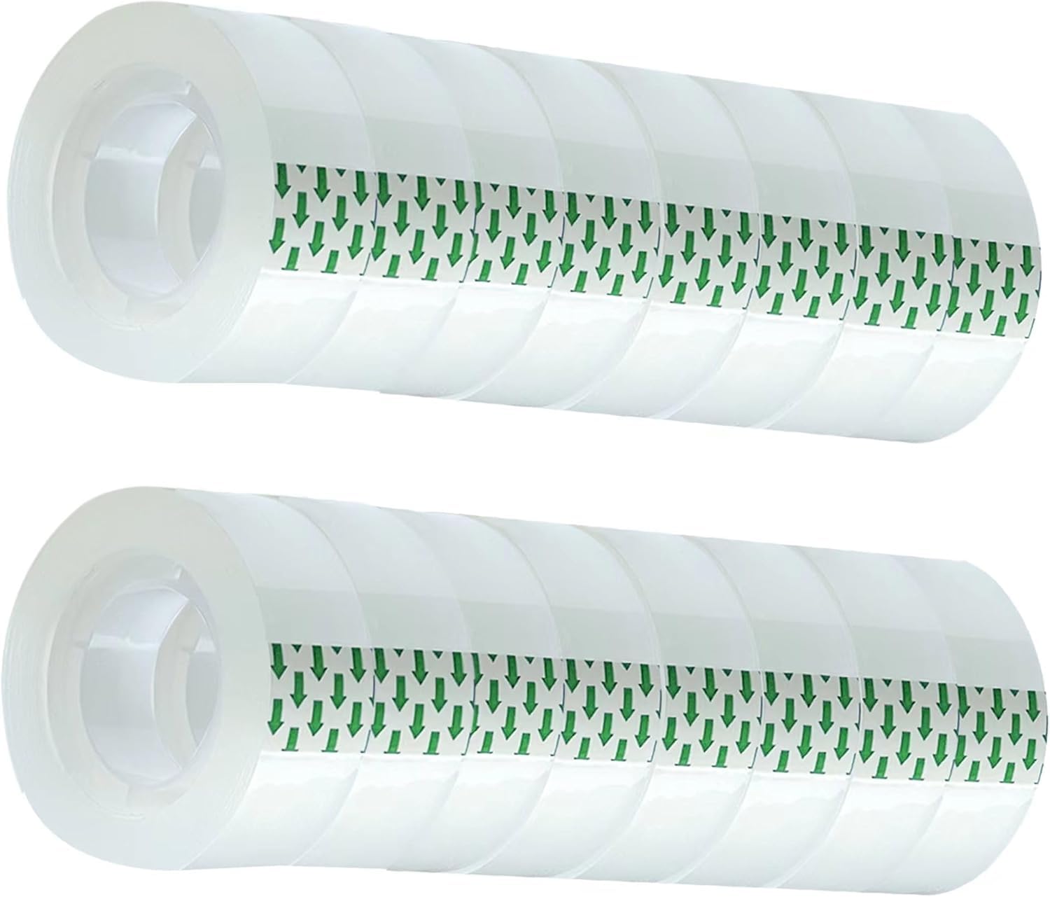 Photo 1 of MJUNM 16 Rolls Transparent Tape Refills Rolls 3/4-Inch x 1000 inch, 1 inch Core, Clear Gift Wrapping Tape Refill Roll for Office, Home, School