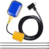 MARSTEK Heavy Duty Float Switch with 10Ft Cable &amp; Adjustable Counterweight | IP68 Waterproof Level Controller, 16 Amp Max Pump Current, Works for Sump Pumps, Water Tanks, Sewage Pools Liquid Monitoring