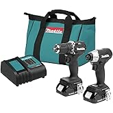 Makita CX203SYB 18V LXT® Lithium-Ion Sub-Compact Brushless Cordless 2-Pc. Combo Kit (1.5Ah) (Renewed)