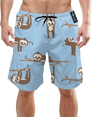 sloth swim trunks