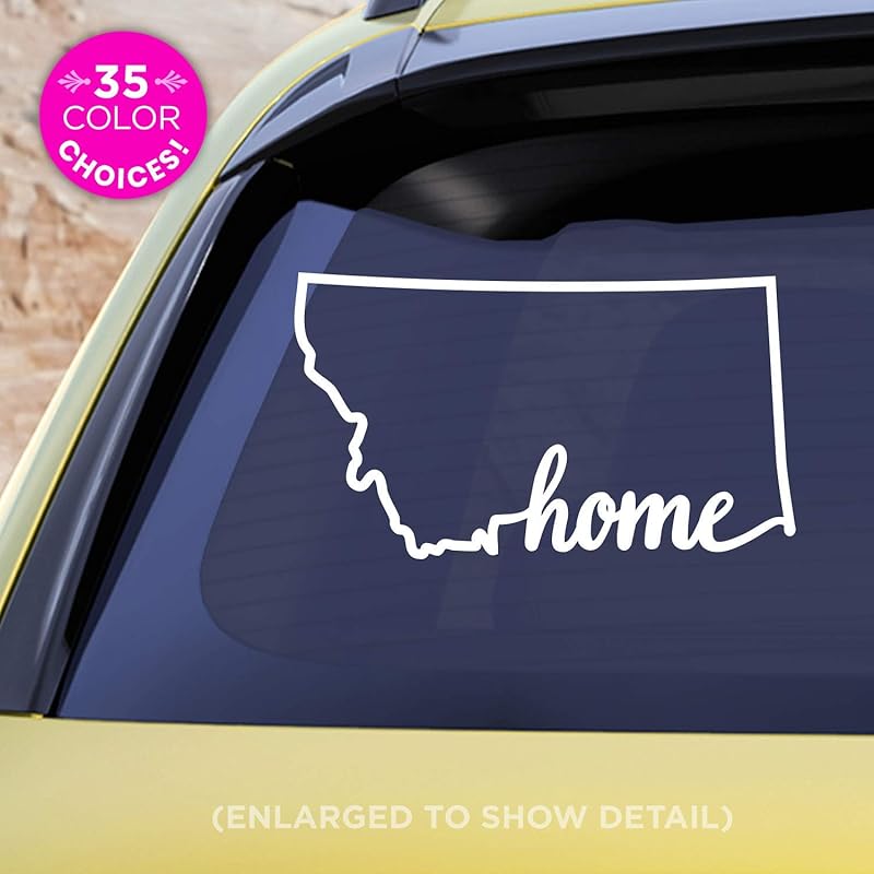Montana State 'Home' Decal MT Home Car Vinyl Sticker