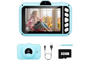 SUZIYO Kids Gifts for Boys Girls, Children Camera 1080P 3.5inch HD Digital Video Camcorder with Mp3 for Birthday Christmas, Best Perschool Toys for Toddlers (with 32G SD Card,Blue)