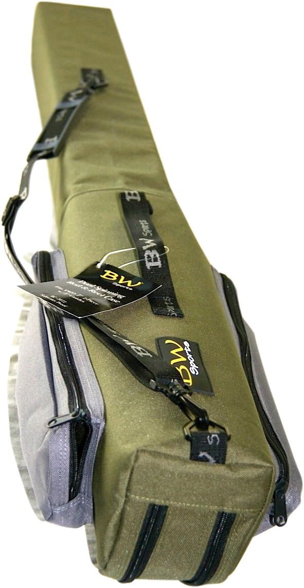 BW Sports 7 ft. Dual Spinning Rod and Reel Case, Rectangle Rod Chambers for Large Line Guides BW Sports 7 ft. Dual Spinning Rod and Reel Case, Rectangle Rod Chambers for Large Line Guides