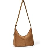 Slouchy Hobo Bags for Women Vegan Leather Shoulder Bag Everyday Purse Soft Foldable Vintage Slouchy Hobo Purse with Zipper