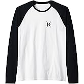 Zodiac Sign Pisces (Vintage Black) Raglan Baseball Tee