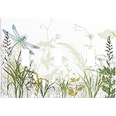 Wild Flower Dragonfly 3 Gang Toggle Light Switch Cover Plates Decorative Electric Outlet Covers Decorator Wall Switch Plate Receptacle Plug Covers 6.38 * 4.5 Inches