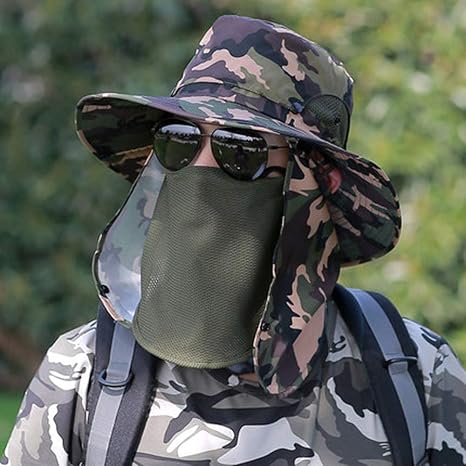 Amazon Co Jp Chencheng 速乾性のバイザーメンズ釣り帽子日焼け止めアウトドア迷彩uv日焼け防止キャップ狩猟帽子upf50 屋外uv保護 Color C ホーム キッチン