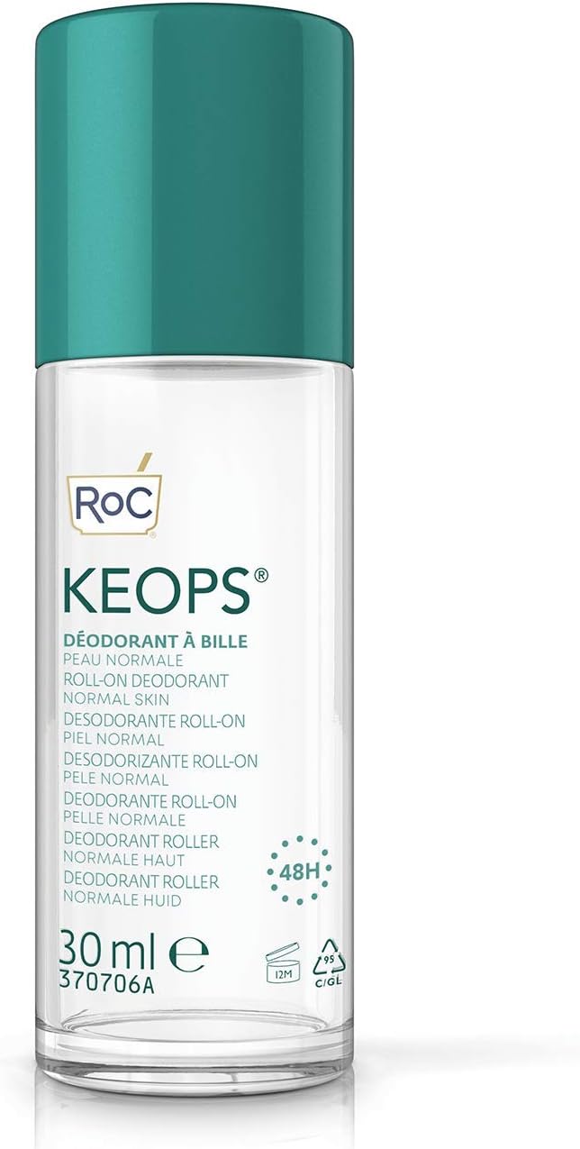 RoC KEOPS Deodorant Roll-On, white, 30 ml (Pack of 1)