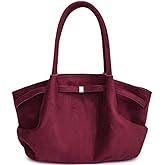 Makukke Faux Suede Tote Bag for Women, Hobo Handbag Women Vintage Shoulder Bag Purse for Work Office Travel