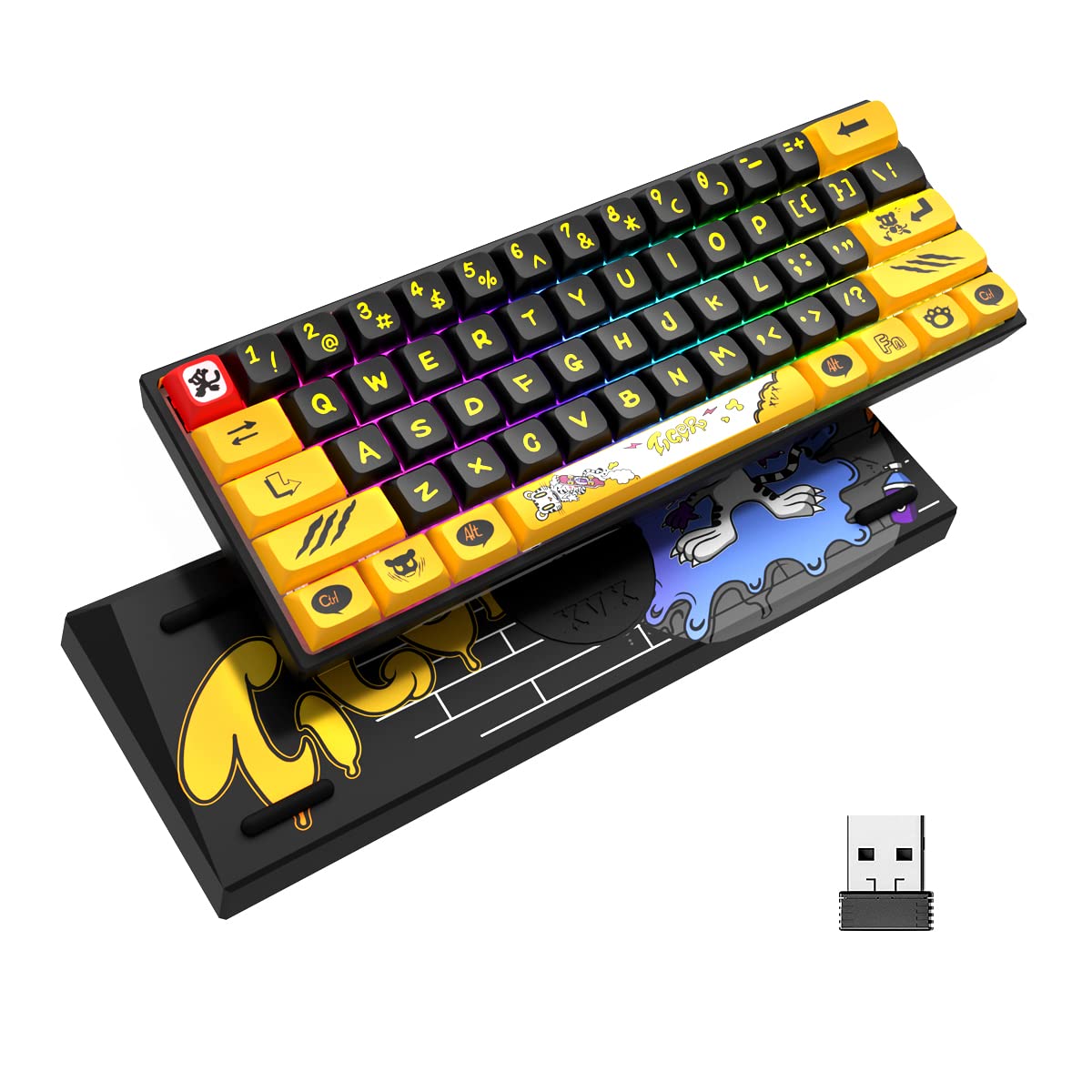 Mua Hkfos M61 Tiger Keyboard Children's Mechanical Keyboard Wired 2.4G ...
