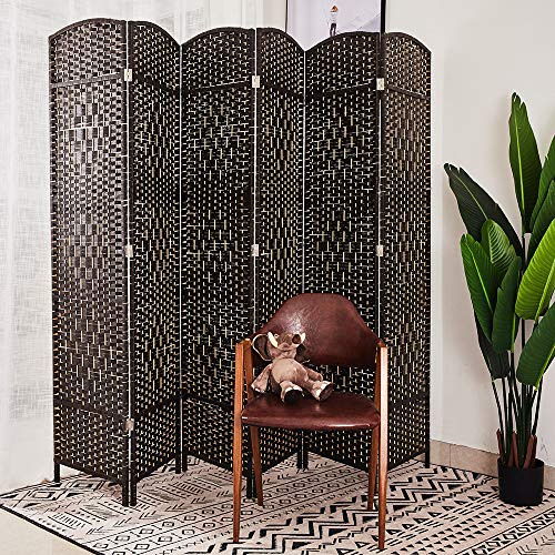Cocosica Weave Fiber Room Divider, Natural Fiber Folding Privacy Screen