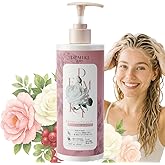 DEMIKI Shampoo for Women,Japanese Shampoo for Oily Hair, Sulfate Free & Paraben Free, Keratin Care,Organic Rose Scent, Clarifying,Moisturizing, Volumizing Hair Care, Anti Dandruff 450ml,16oz