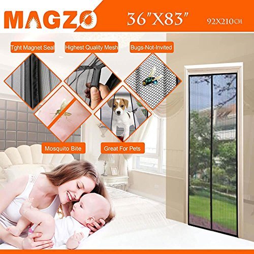 Magnetic Screen Door Heavy Duty Mesh Curtain and Full Frame Velcro-Magnet Door Curtain,Fit Doors Up To 36*83 Max,Magic Magnetic Closure-Keep Mosquito Fly Bugs Out Magnetic Screen Door Heavy Duty Mesh Curtain and Full Frame Velcro-Magnet Door Curtain,Fit Doors Up To 36"*83" Max,Magic Magnetic Closure-Keep Mosquito Fly Bugs Out