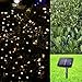 HONGM Solar String Lights 200 LED 75.5ft 8 Modes Waterproof Fairy Lights for Party, Christmas Tree, Curtains, Outdoors, Gardens, Wedding (2 Pack Warm White)