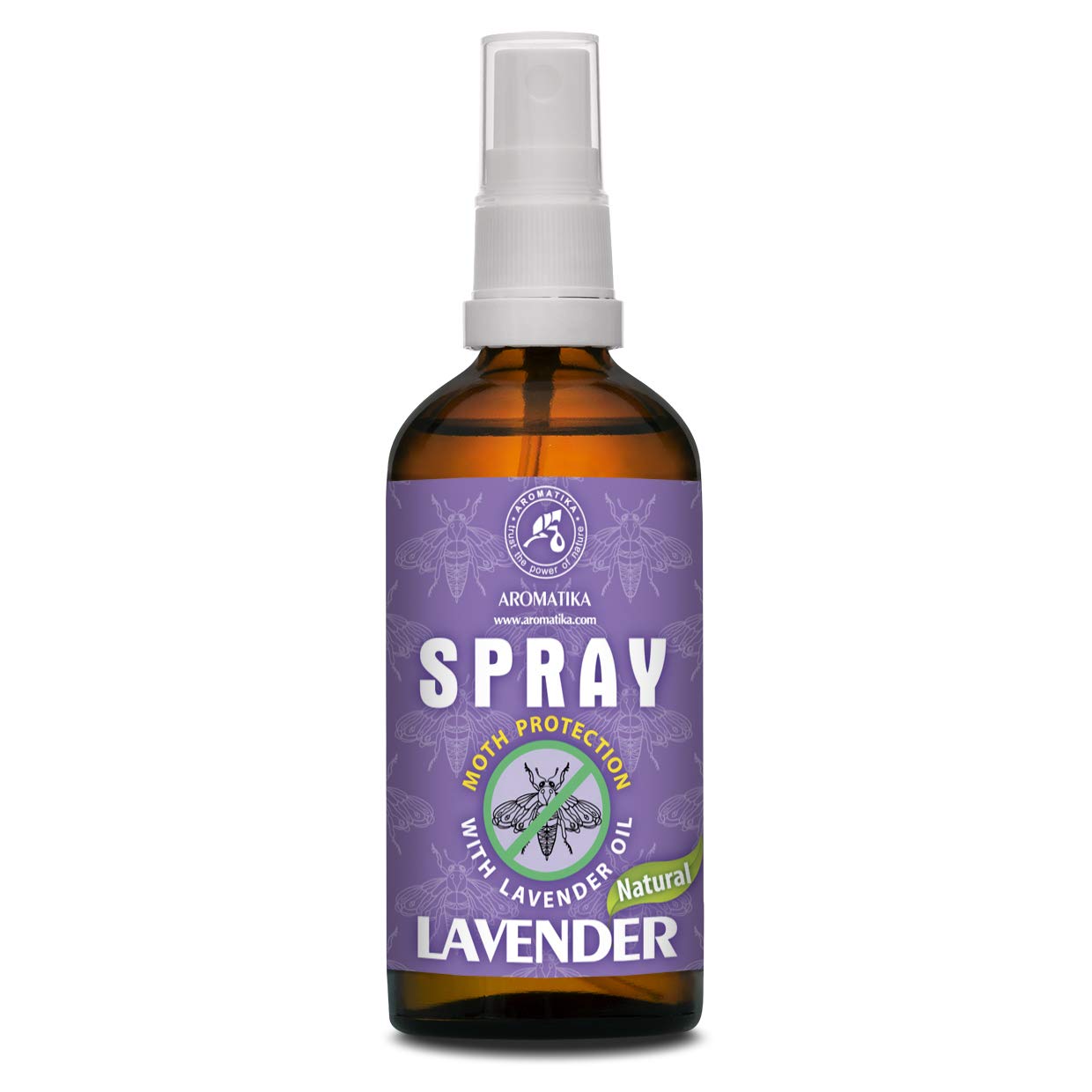 Moth Spray with Lavender Essential Oils - Closet Moth Protection - Wardrobe Freshener - Natural Moth Protection - Get rid of Moths - Cloth Protector Spray 100ml