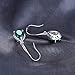 JewelryPalace Pear Gemstones Birthstone 5.4ct Green Nano Russian Simulated Emerald Dangle Earrings For Women Solid 925 Sterling Silver