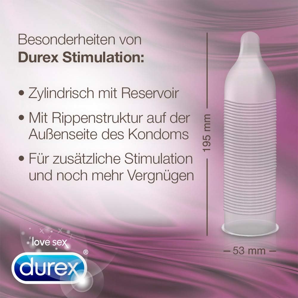 Amazon De Durex Stimulation Kondome Stimulierende Kondome Mit Rippen Fur Noch Aufregenderes Sexvergnugen 10er Pack 1 X 10 Stuck