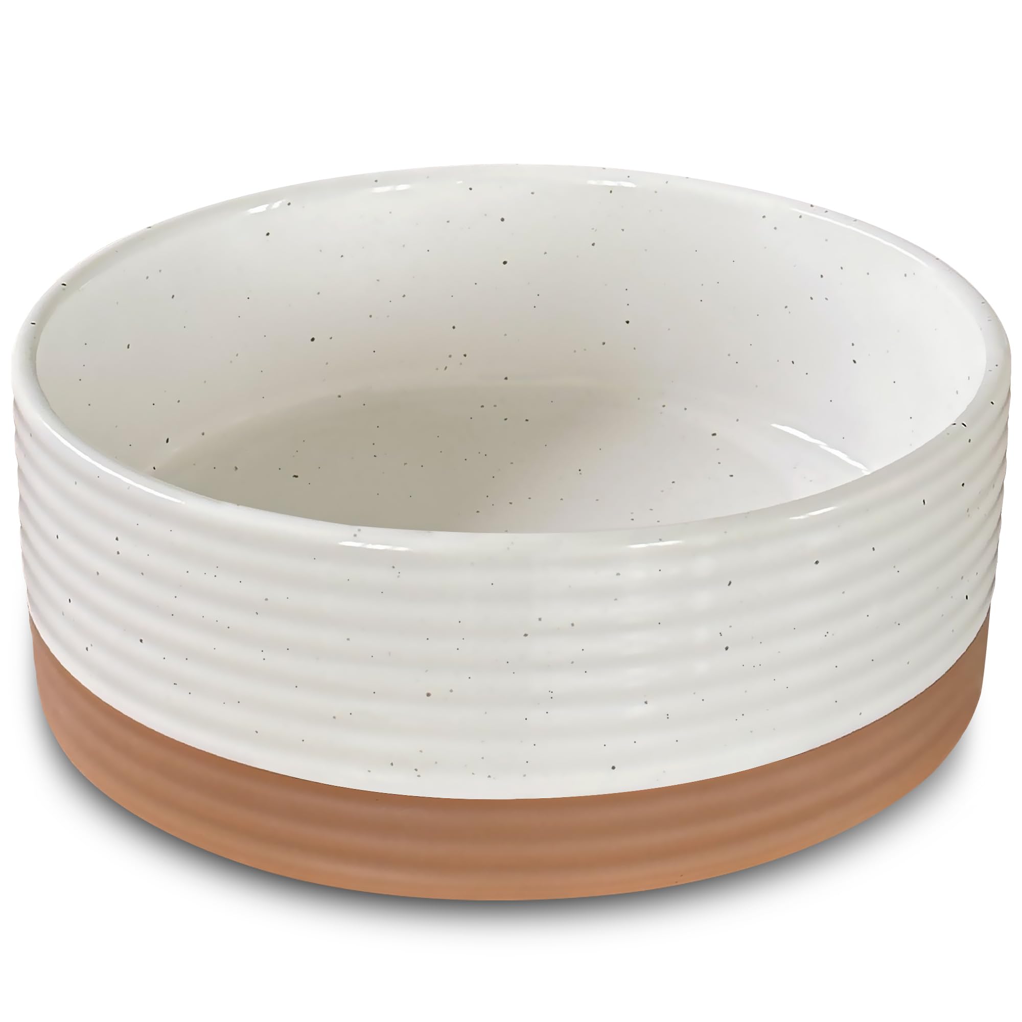 Photo 1 of Mora Ceramic Pet Bowl Size Medium - Food/Water Dish for Large Puppies, Cats, Retrievers, Medium Sized Dogs, ect. 28oz or 4 Cups - Basic Bowls for Your Dog or Cat, Mix and Match for a Set - Vanilla
