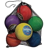 Franklin Sports Playground Balls - Rubber Kickballs and Playground Balls with carry bag For Kids - Great for Dodgeball, Kickball, and Schoolyard Games – 8.5” Diameter, Multicolor Pack of 6