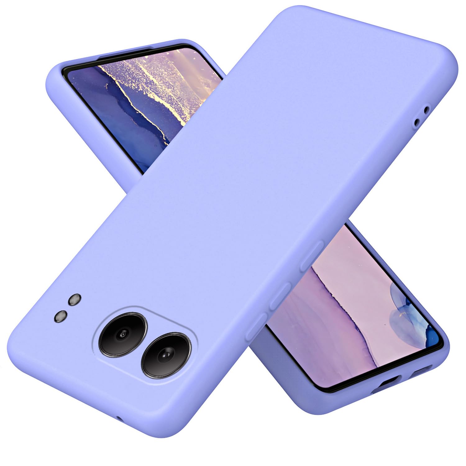 XINYEXIN Liquid Silicone Case for OnePlus Nord 4 5G with Microfiber Lining Flexible Ultra Slim Fit Thin Back Cover Shockproof Protective Phone Case - Purple
