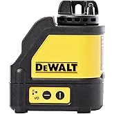 DEWALT Line Laser, Self-Leveling, Cross Line, Red Beam (DW088K)