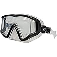Genesis Rama Mask. A Unique Three Lens Construction Provides an Incredible Field of Peripheral Vision for Scuba Divers and snorkelers — Black
