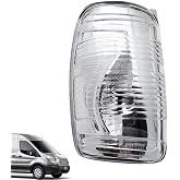 TOTMOX Wing Mirror Left Driver Side Mirror Indicator Light Covers Fit For Ford Transit T150 250 350 2015 2016 2017 2018 2019 2020 2021 MK8, Turn Signal Light Lamp Lens Cover