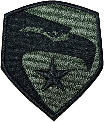 G.I. Joe Movie Eagle Shield EMBROIDERED PATCH Badge Iron-on, Sew On 3 Colours 5" (Green)