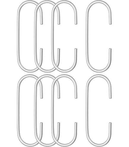 thumbnail image 2 of Zonon 50 Pack 6 Inch Stainless Steel Ceiling Hooks - Double C Hooks For Hanging Banners, Posters & Signs 2 of 9