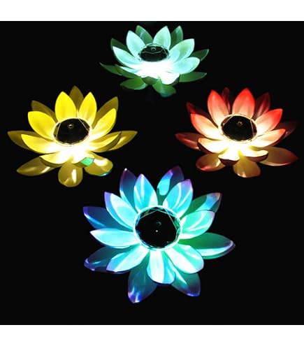 6-Pack LED Floating Lotus Pool Lights – Color-Changing Water Lily Lamps For Garden Ponds, Swimming Pools, Fountains & Weddings (Battery-Free, EVA Foam Base)
